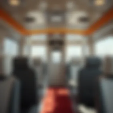 Interior view of RTA Marina Water Taxi showcasing passenger comfort.