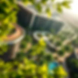 Aerial view showcasing the lush greenery and modern architecture of Jumeirah Park