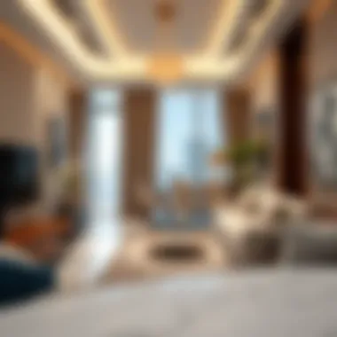 Luxury Living in Business Bay Close-up of a luxury apartment in Business Bay with contemporary design
