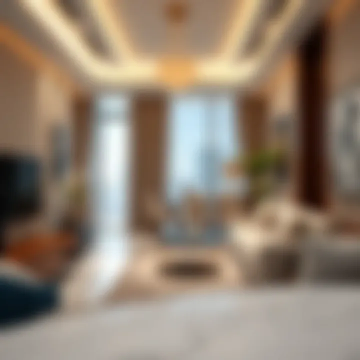 Luxury Living in Business Bay Close-up of a luxury apartment in Business Bay with contemporary design