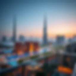 A panoramic view of Dubai's skyline showcasing luxury real estate.