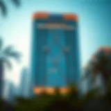 Stunning view of Metropolis Tower's architectural design