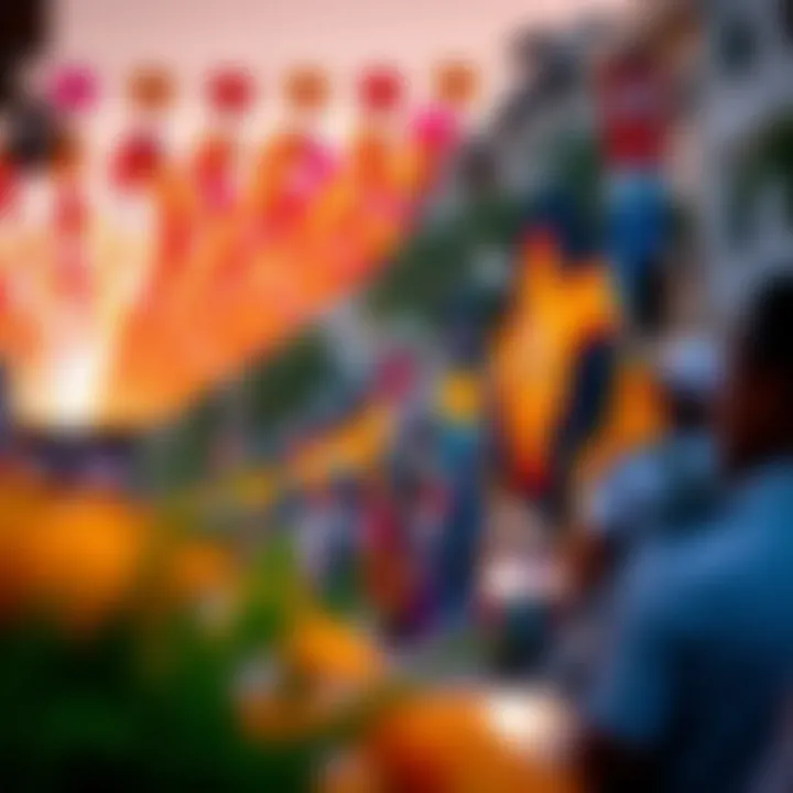 Vibrant street festival showcasing local culture in Dubai for New Year