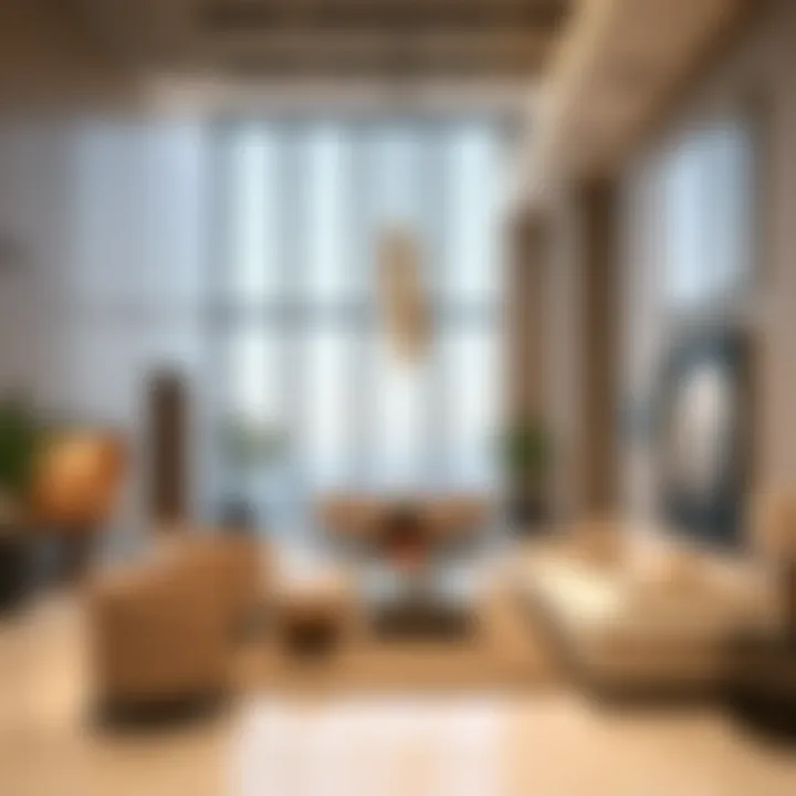An interior shot highlighting the modern amenities within the Port Saeed Building.