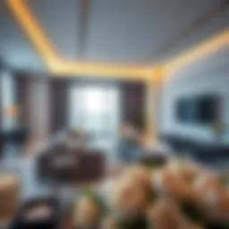 Stylish rental apartment interior in Mirdif