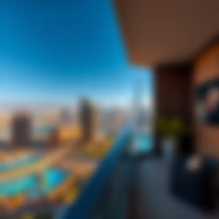Scenic view of Dubai skyline from Talia Residences balcony