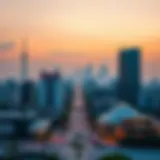 Stunning skyline view of Mulah at dusk