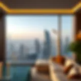 Stunning view of a corner residence in Dubai showcasing city skyline