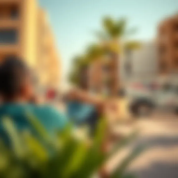 Vibrant lifestyle image depicting leisure activities in Al Nadha 2