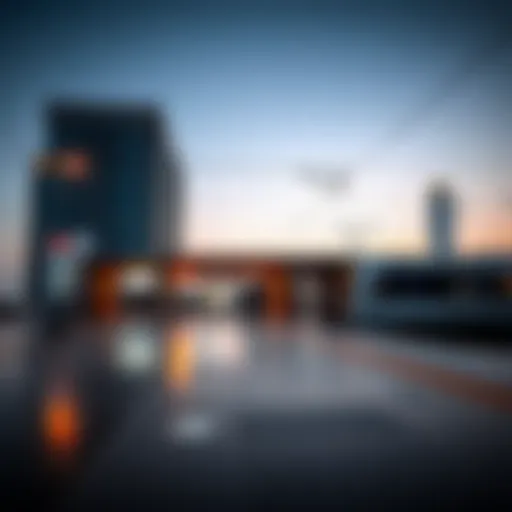 Dubai Metro station during evening hours