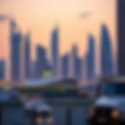 Iconic skyline of Dubai showcasing modern architecture