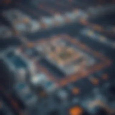 Aerial View of Palm Project Site Aerial view of the Palm project site in Ras Al Khaimah showcasing the planned development layout.