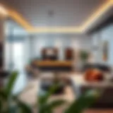 Stylish interior of the Waters Edge living area