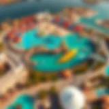 Aerial view of Wild Wadi Water Park showcasing the various attractions