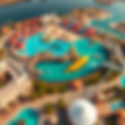 Aerial view of Wild Wadi Water Park showcasing the various attractions