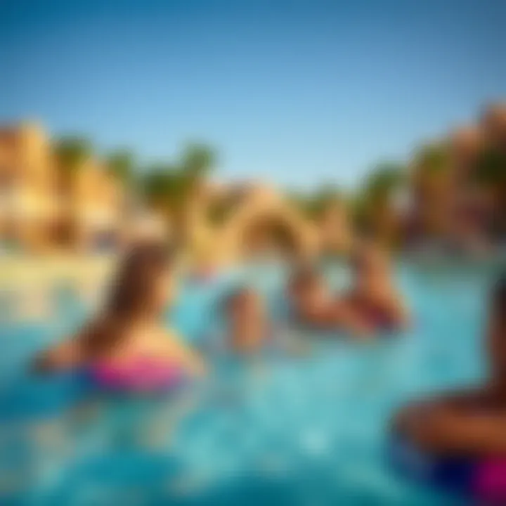 Leisurely Moments at Wild Wadi's Lazy River Families enjoying a relaxing day at the lazy river in Wild Wadi