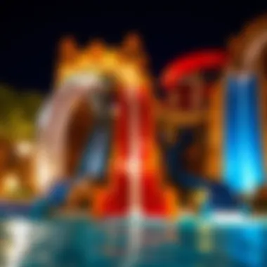 Adventurous Water Slides at Wild Wadi Thrilling water slides at Wild Wadi attracting adventure seekers